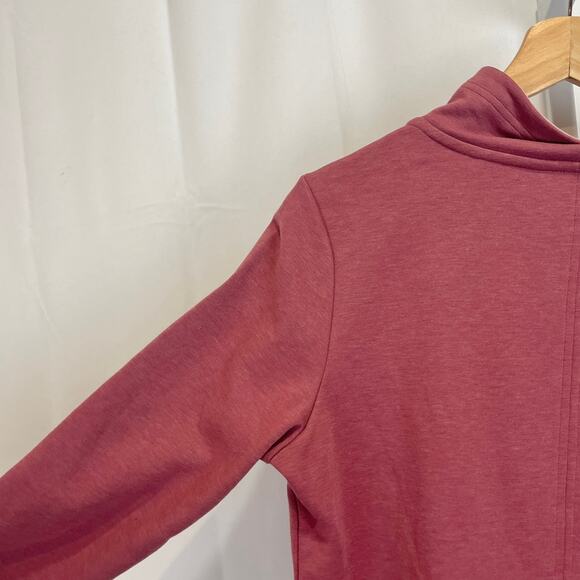 TITLE NINE Warm Up Sweatshirt Dress 1/2 Zip Funnel Neck Tunic Pink Size M - Picture 8 of 11